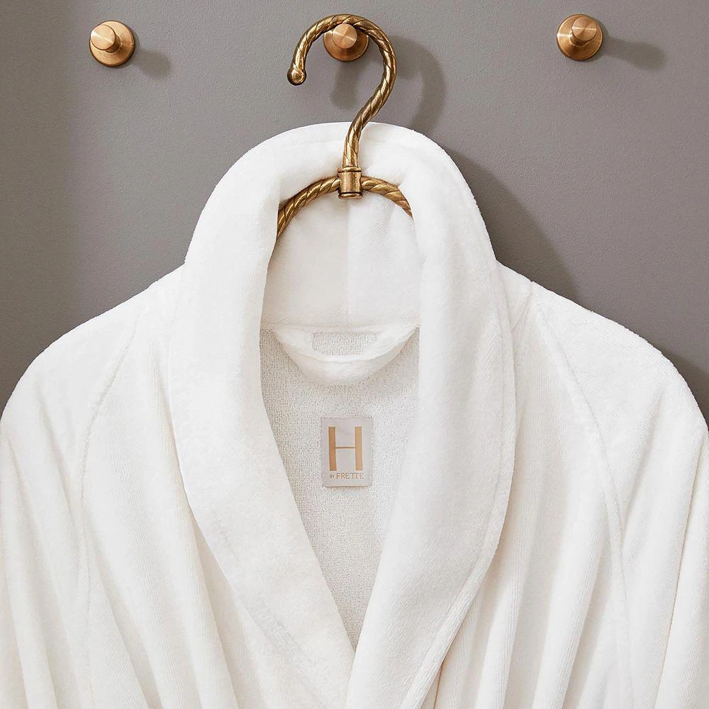 Frette Shawl Collar Bathrobe with Piping 商品