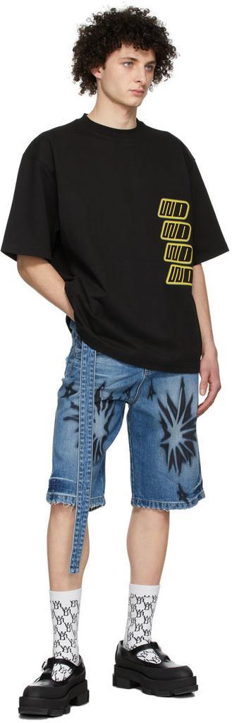 商品We11done|Black Cotton T-Shirt,价格¥2676,第6张图片详细描述