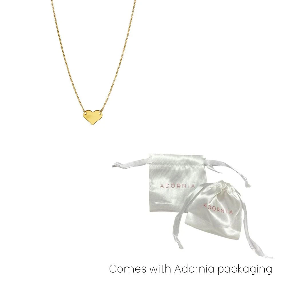 商品ADORNIA|Heart Pendant Necklace   gold,价格¥314,第3张图片详细描述