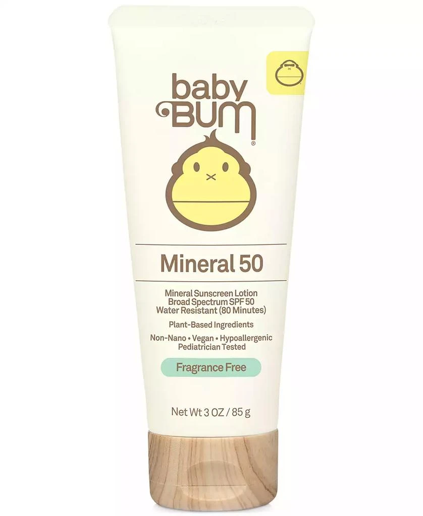 商品Sun Bum|Baby Bum SPF 50 Mineral Sunscreen Lotion, 3 oz.,价格¥128,第2张图片详细描述