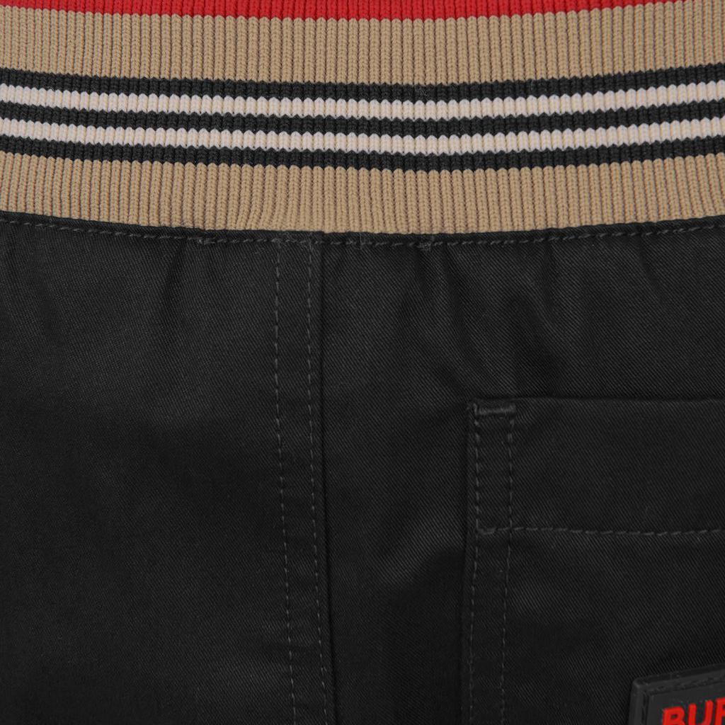 商品Burberry|Burberry Black  Baby Boys Cotton Trousers,价格¥1085,第4张图片详细描述