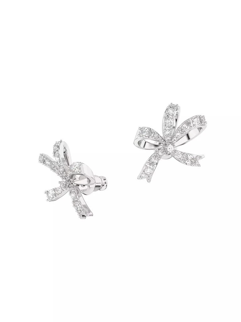 商品Swarovski|Volta Rhodium-Plated &amp; Crystal Bow Stud Earrings,价格¥1118,第2张图片详细描述