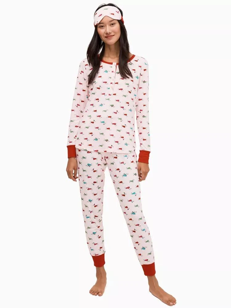 商品Kate Spade|Henley Holiday Pajama Set,价格¥519,第5张图片详细描述