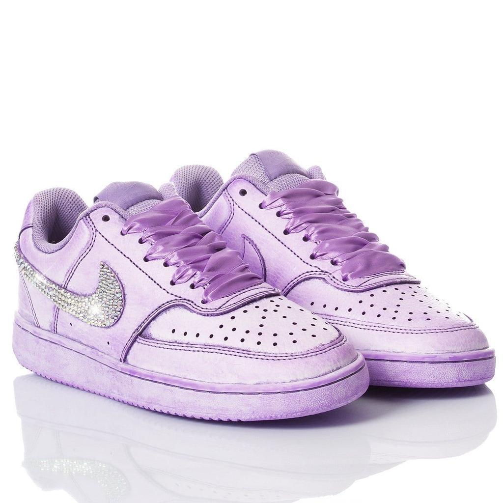商品NIKE|Nike Women's  Purple Leather Sneakers,价格¥2522-¥2583,第4张图片详细描述