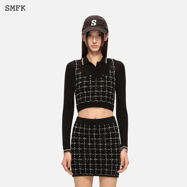 商品SMFK|SMFK WOMEN WHITE GRASSLAND TWEED KNITTED SUIT SET,价格¥1651,第1张图片