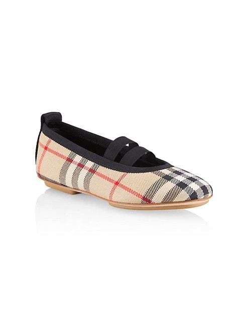 商品Burberry|Little Girl's & Girl's Grace Check Ballerina Flats,价格¥2774,第1张图片