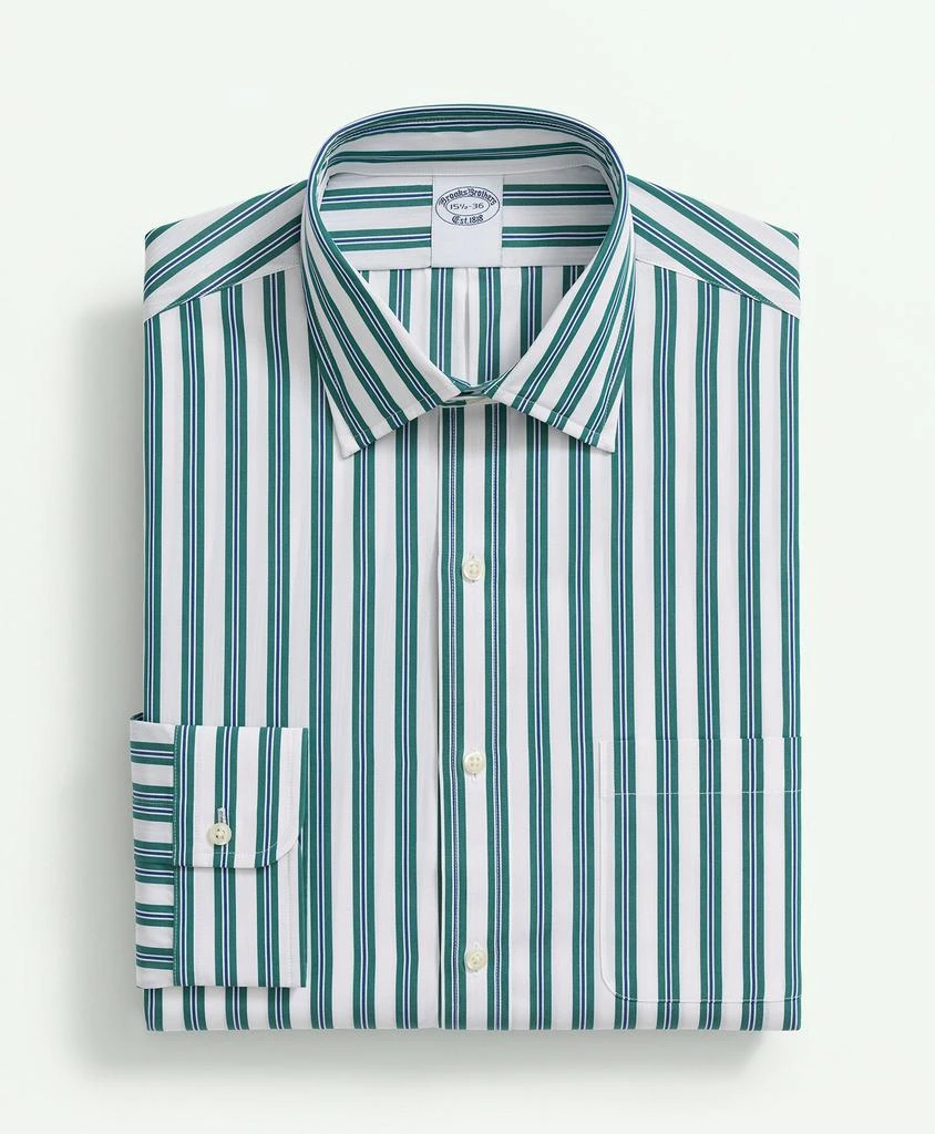 商品Brooks Brothers|Supima® Cotton Poplin Ainsley Collar, Bold Multi Striped Dress Shirt,价格¥496,第3张图片详细描述