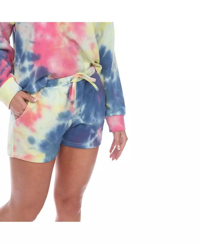 商品White Mark|Women's Tie Dye Lounge Top Shorts Set, 2-Piece,价格¥288,第5张图片详细描述