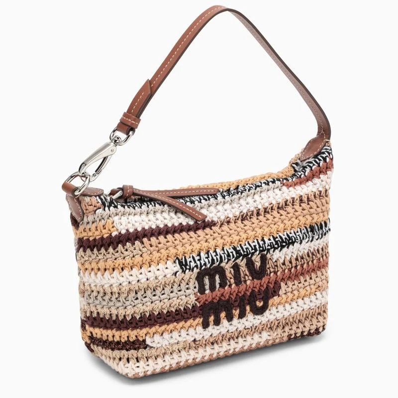 商品Miu Miu|Multicoloured knit and leather bag,价格¥7099,第3张图片详细描述