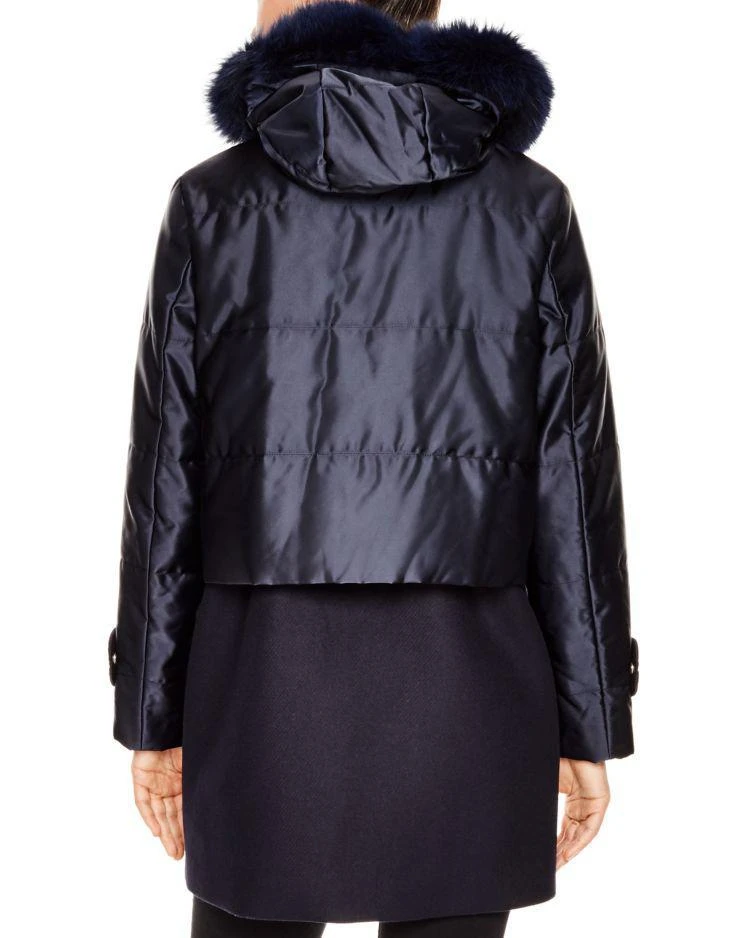 商品Sandro|Gordon Real Fox Fur-Trimmed Hood Overlay Coat,价格¥3535,第2张图片详细描述