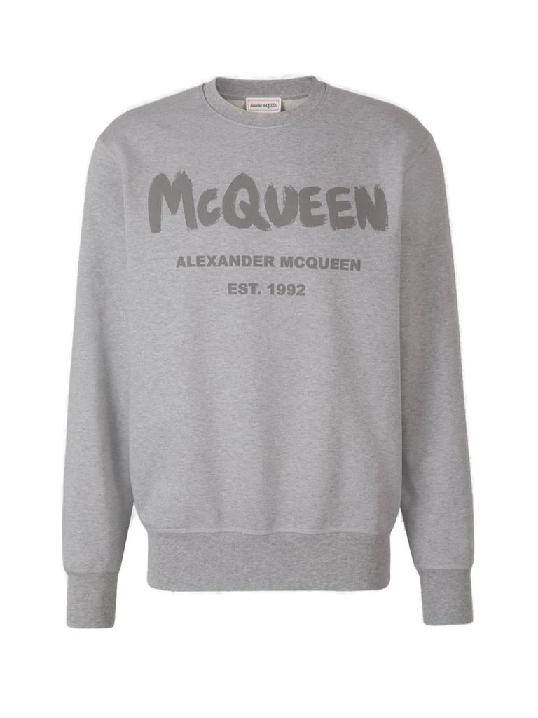 商品Alexander McQueen|Alexander McQueen Logo Printed Crewneck Sweatshirt,价格¥3852,第1张图片