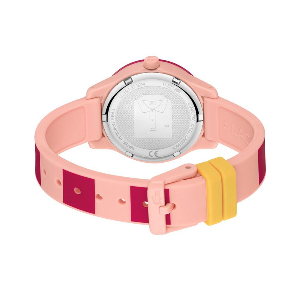 Kids' 12.12 Pink & Red Silicone Strap Watch 32mm商品第3张图片规格展示