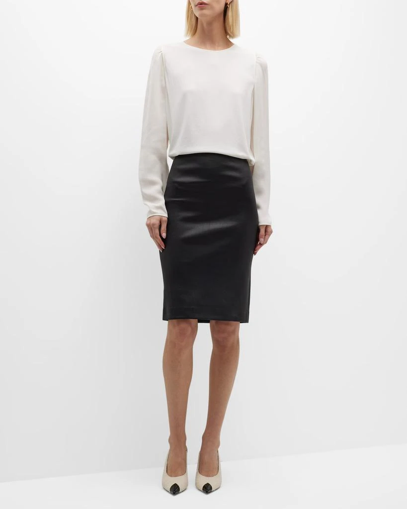 商品Theory|Leather Pencil Skirt,价格¥1634,第3张图片详细描述