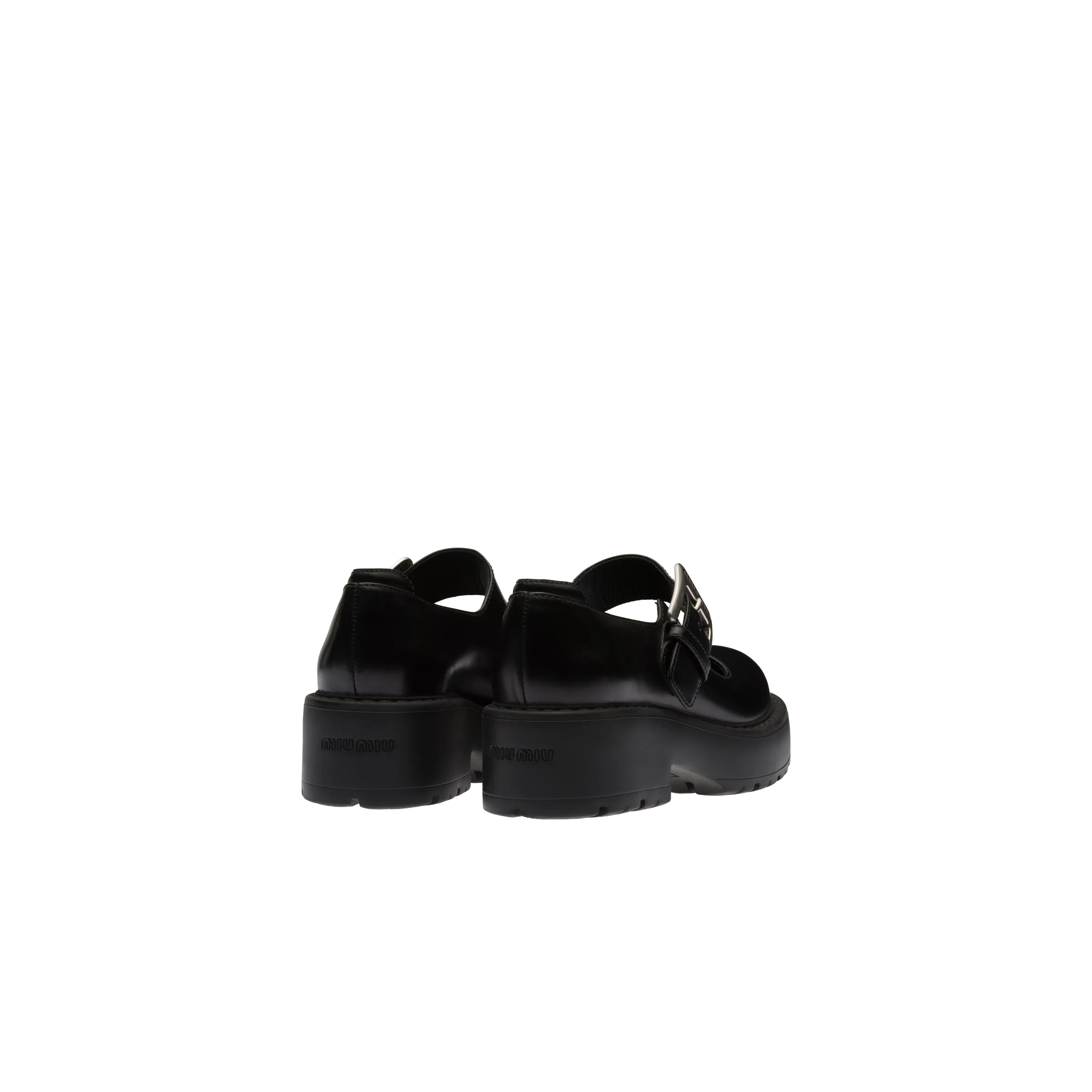 【预售】 缪缪 24秋冬 女士 厚底鞋 Ballerines en cuir 5F786D_B4L_F0002_F_DX55 商品