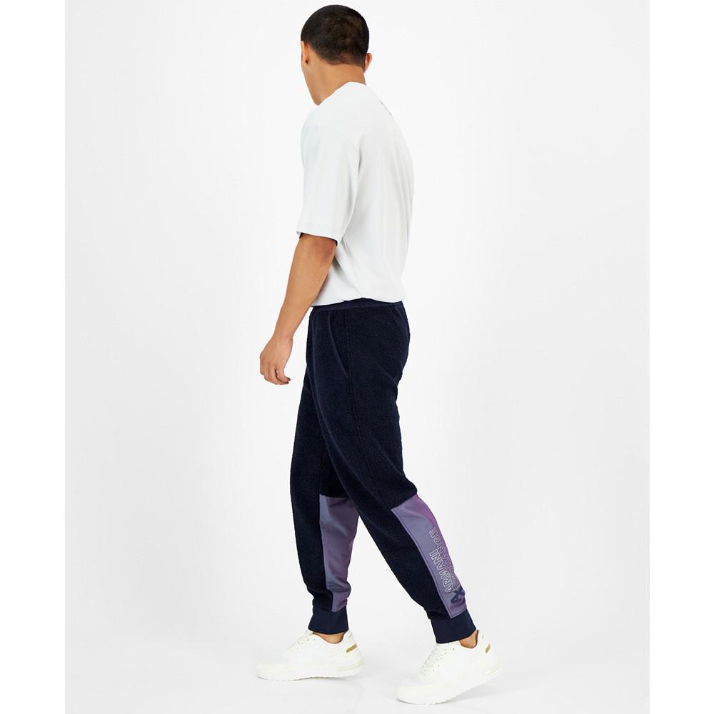 商品Armani Exchange|Men's Teddy Fleece Colorblock Sweatpants,价格¥1152,第5张图片详细描述