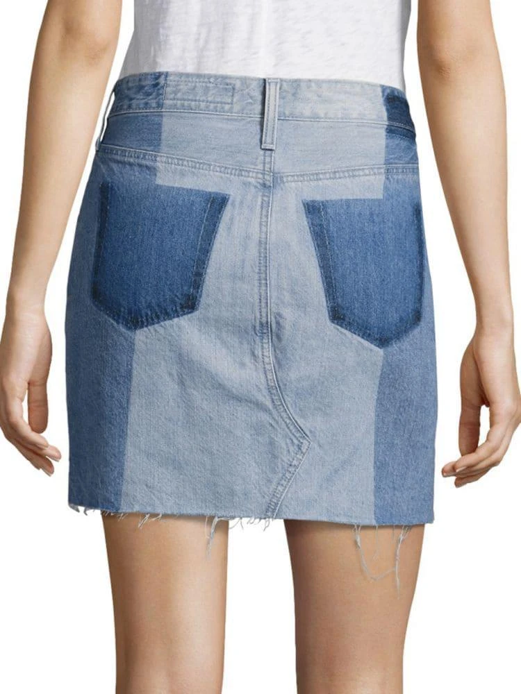 商品AG Jeans|Sandy Colorblock Denim Mini Skirt,价格¥317,第2张图片详细描述