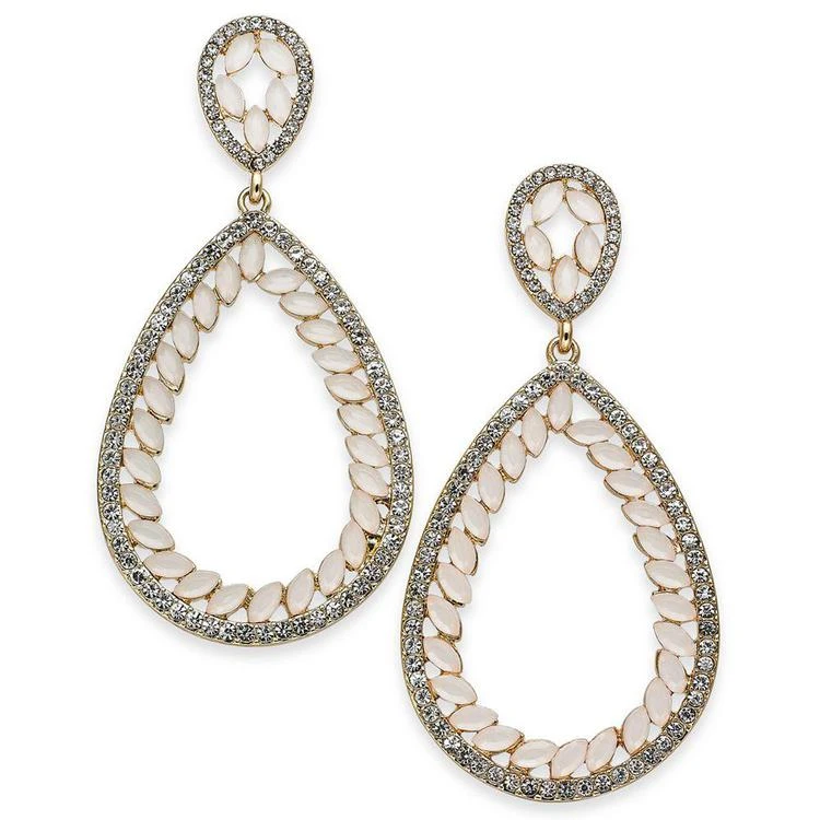 商品INC International|I.N.C. Gold-Tone Stone & Pavé Teardrop Drop Earrings, Created for Macy's,价格¥66,第1张图片