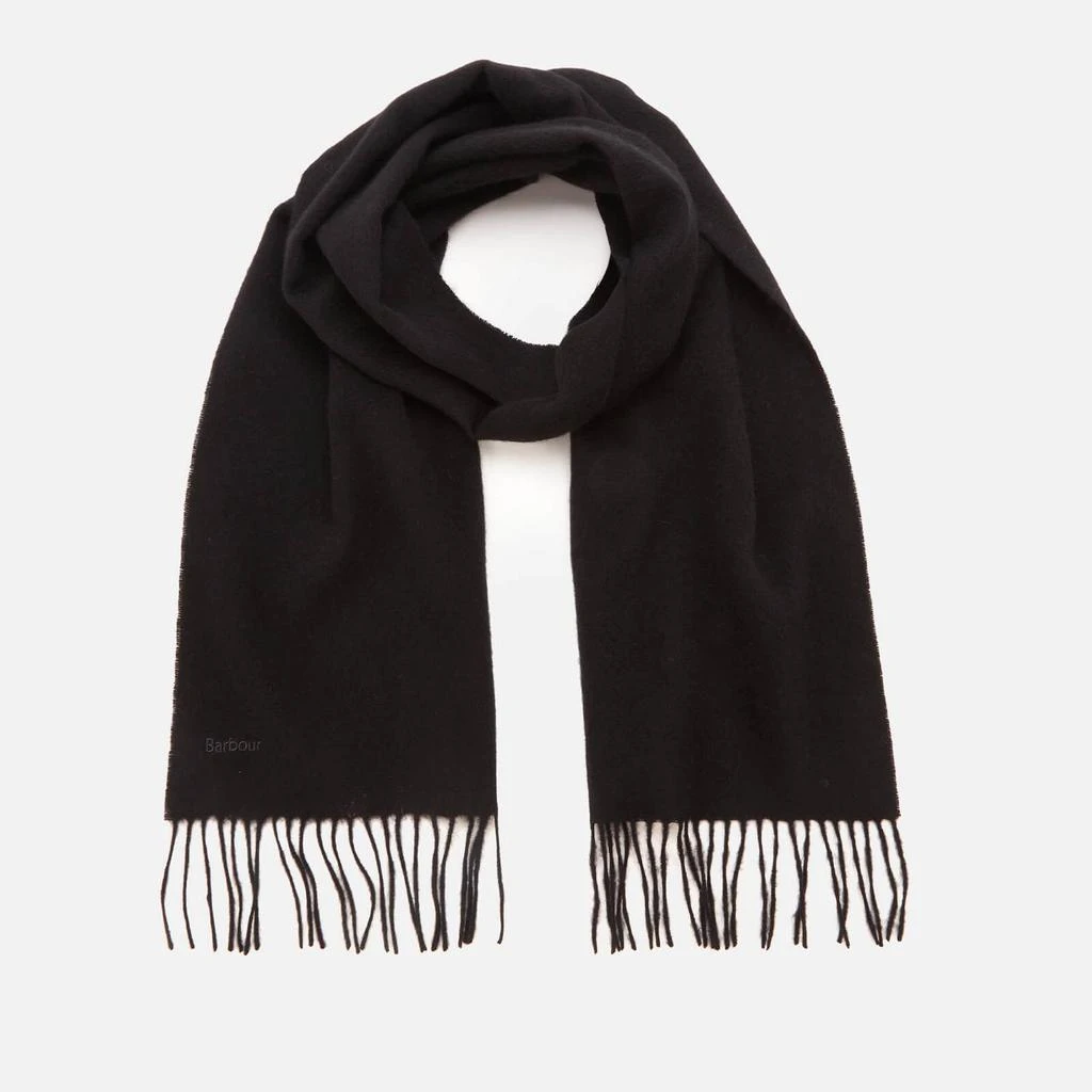 商品Barbour|Barbour Casual Women's Lambswool Woven Scarf - Black,价格¥168,第1张图片