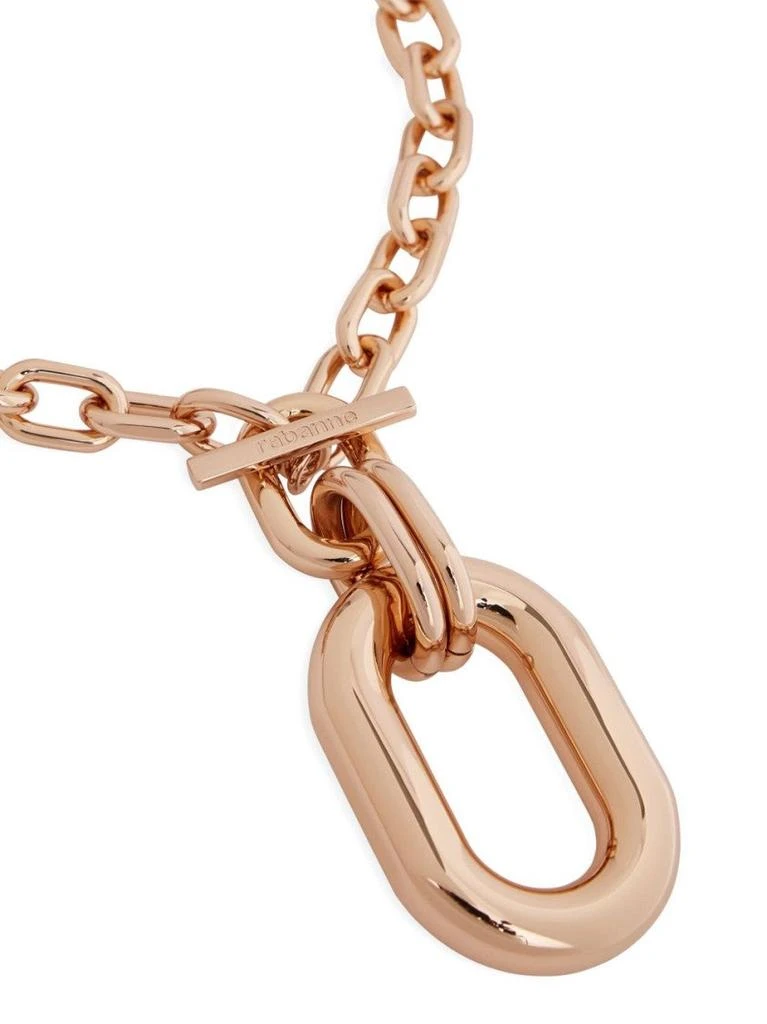 商品Rabanne|Chain Necklace With Oval Pendant In Rose Gold,价格¥7214,第2张图片详细描述