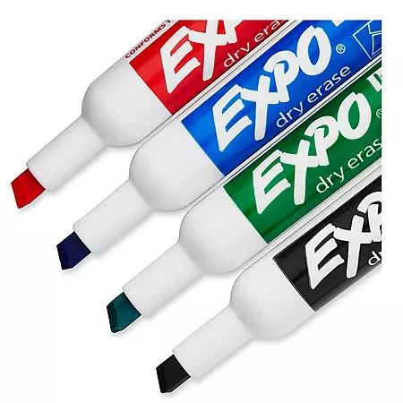 商品Expo|Expo - Low Odor Dry Erase Marker Starter Set, Assorted - 4 per Pack,价格¥60,第3张图片详细描述