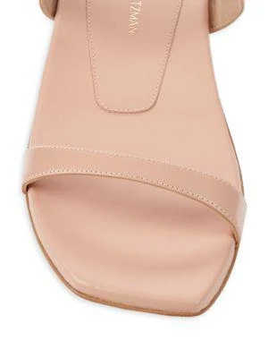 商品Stuart Weitzman|Women's Aleena Square-Toe Leather Slides,价格¥675,第5张图片详细描述