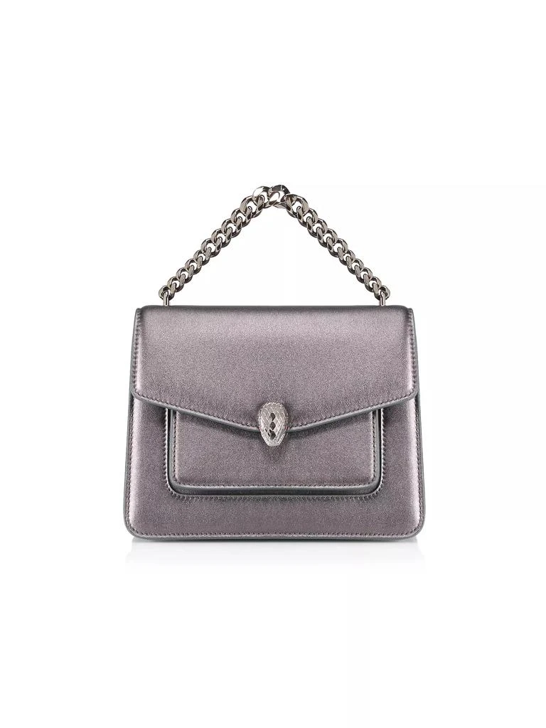 商品BVLGARI|Maxi Serpenti Metallic Leather Chain Top Handle Bag,价格¥28982,第1张图片