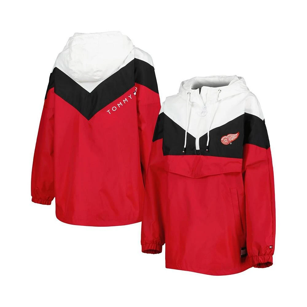 商品Tommy Hilfiger|Women's Red, White Detroit Red Wings Staci Half-Zip Windbreaker Jacket,价格¥686,第1张图片