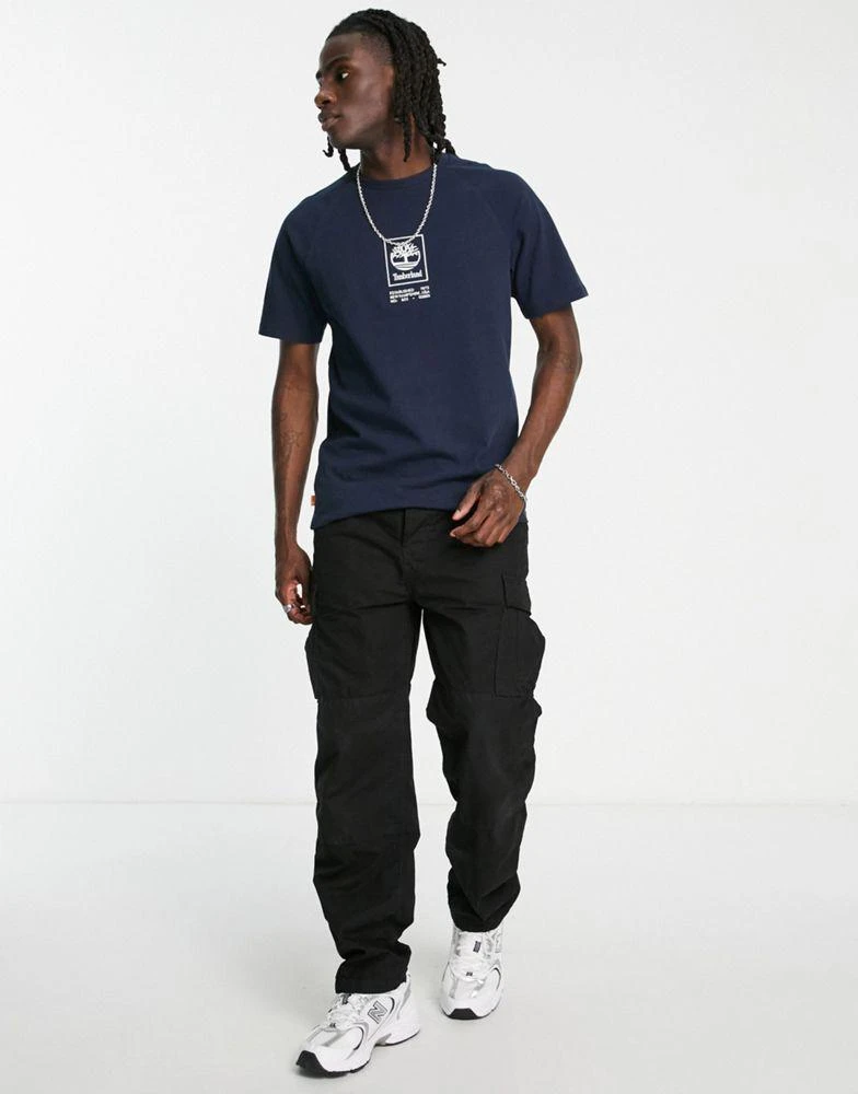 商品Timberland|Timberland Heavy weight stack t-shirt in navy,价格¥227,第3张图片详细描述