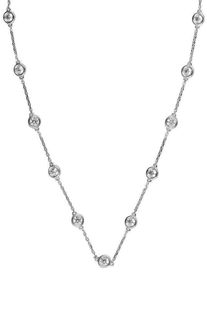商品Badgley Mischka|Badgley Mischka 14K White Gold Lab Created Round Diamond Station Necklace,价格¥8600-¥20173,第1张图片