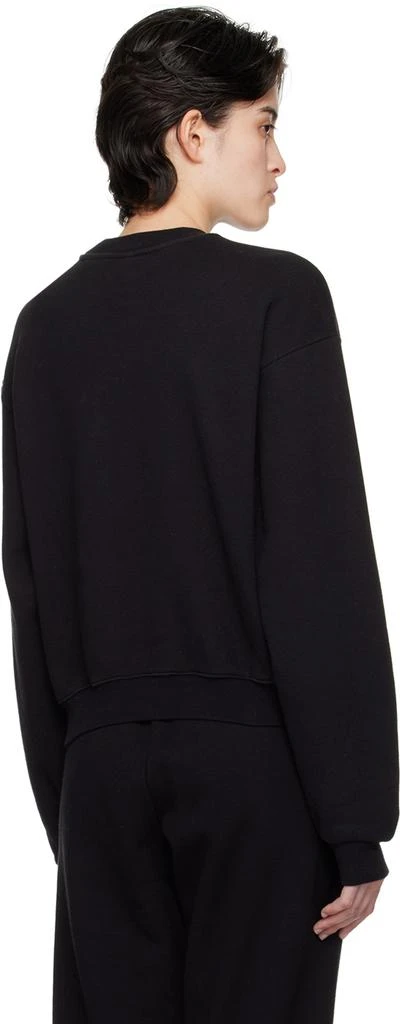 商品SKIMS|Black Cotton Fleece Classic Crewneck Sweatshirt,价格¥517,第3张图片详细��描述