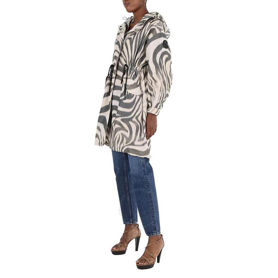 商品Moncler|Zebra-print Achird Long Parka Coat,价格¥4322,第3张图片详细描述