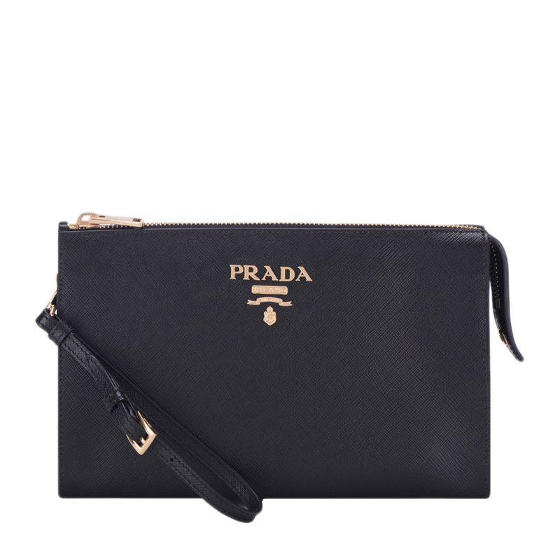 Prada 普拉达 男士黑色牛皮手拿包 1NE007-PN9-F0002商品第2张图片规格展示