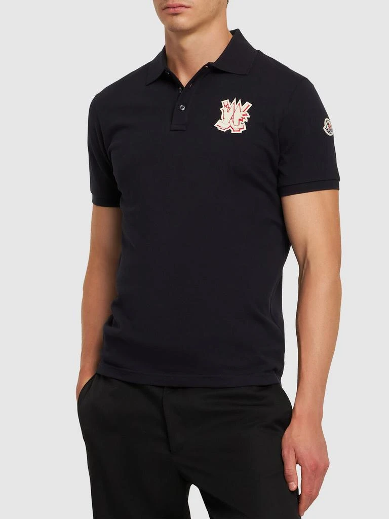 商品Moncler|Logo Cotton Piquet Polo Shirt,价格¥3403,第2张图片详细描述