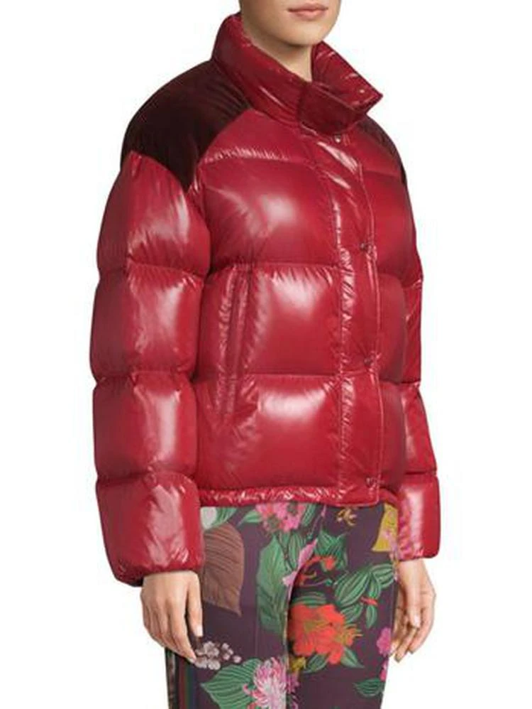 商品Moncler|Chouette 漆光&天鹅绒羽绒服,价格¥4654,第3张图片详细描述