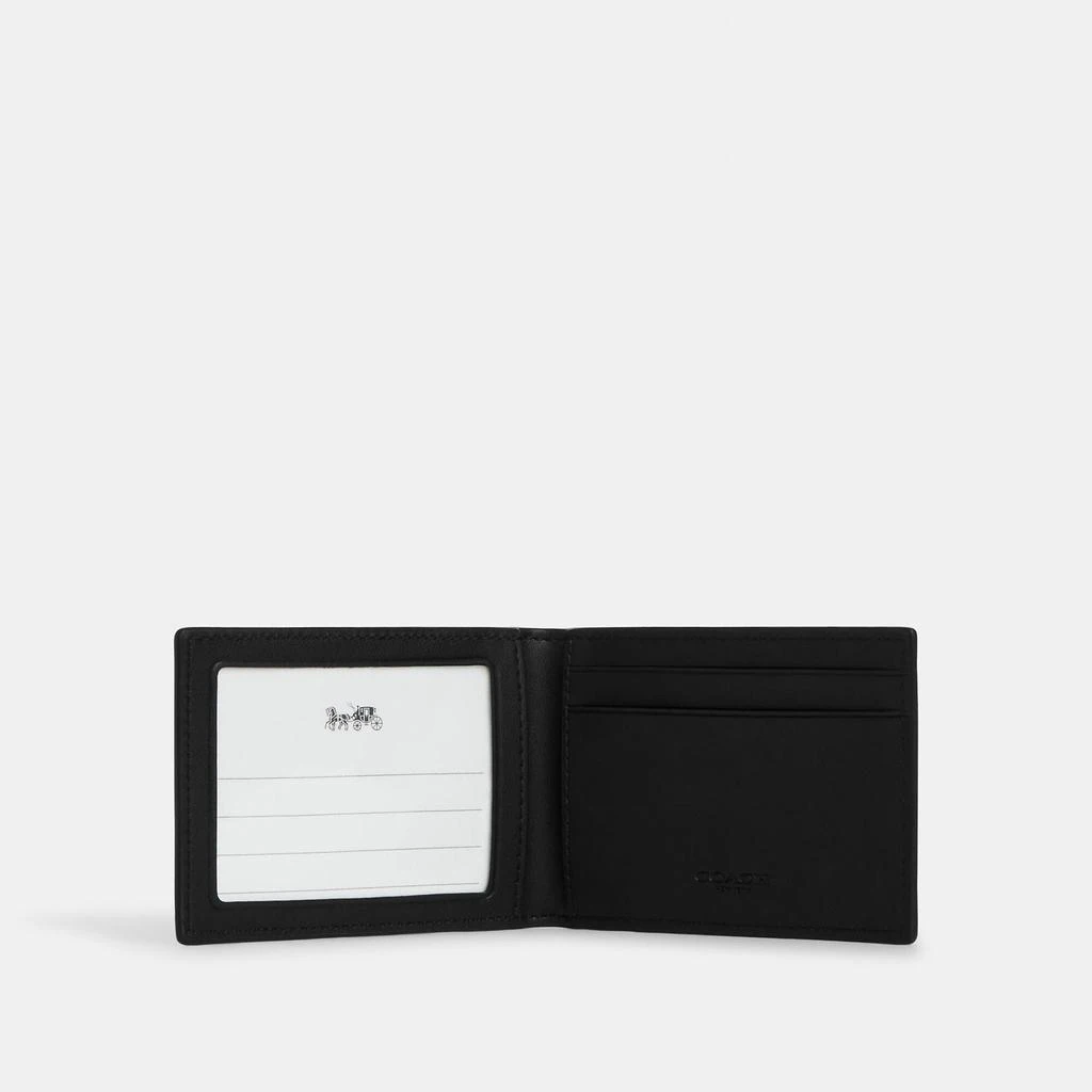 商品Coach|Coach Outlet Compact Billfold Wallet In Signature Canvas,价格¥346,第2张图片详细描述