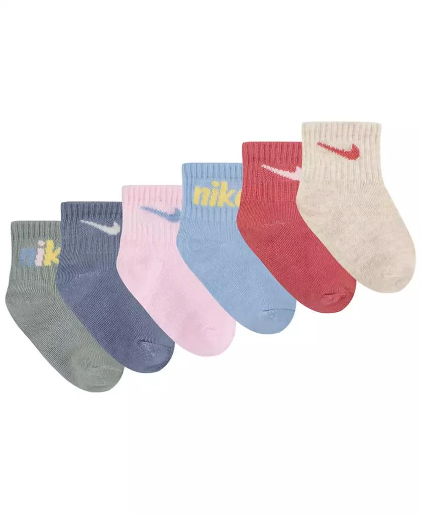 商品NIKE|Baby Boys or Girls E1D1 Ankle Fit Socks, Pack of 6,价格¥69,第2张图片详细描述