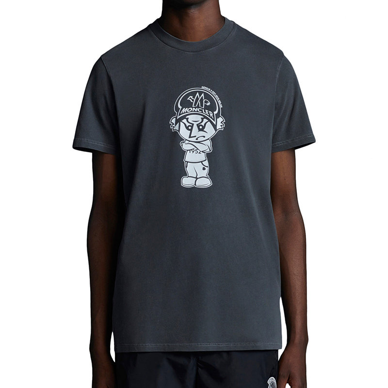 【预售3-7天】Moncler/蒙克莱 22年早春新款 1952系列 男士黑色纯棉Genius图案短袖T恤H10928C000088390T999商品第2张图片规格展示