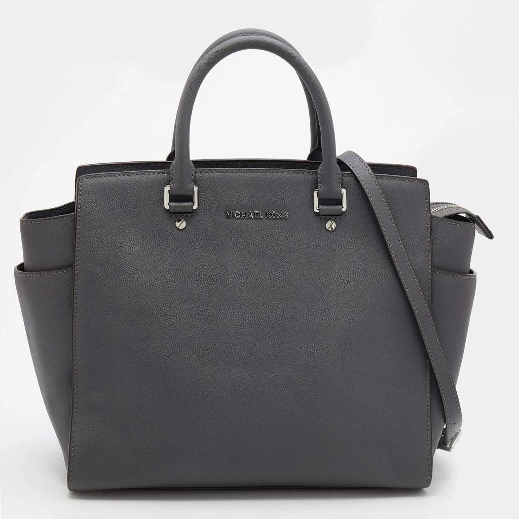 商品[二手商品] Michael Kors|MICHAEL Michael Kors Grey Leather Large Selma Tote,价格¥811,第1张图片