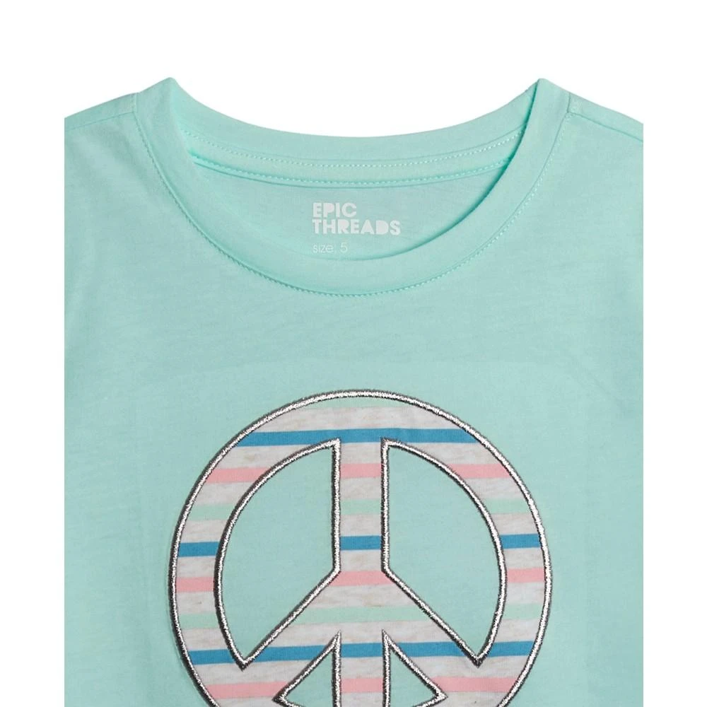 商品Epic Threads|Little Girls Peace Graphic T-shirt, Created For Macy's,价格¥61,第4张图片详细描述