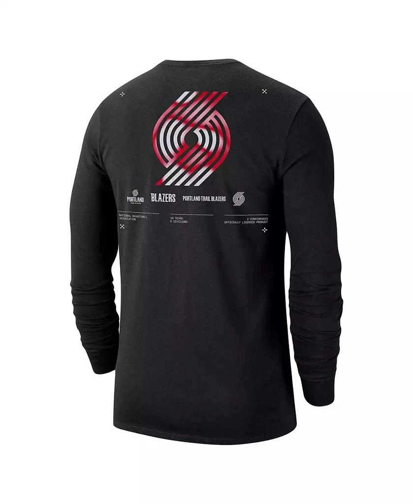 商品NIKE|Men's Black Portland Trail Blazers Essential Air Traffic Control Long Sleeve T-shirt,价格¥314,第3张图片详细描述