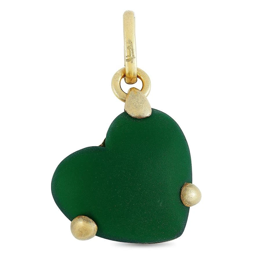 商品[二手商品] Pomellato|Pre-Owned Pomellato 18K Yellow Gold Malachite Heart Pendant,价格¥8699,第1张图片