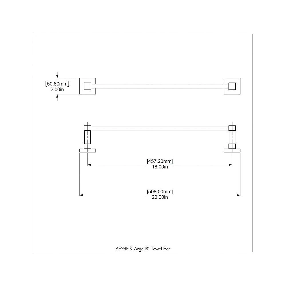 商品Allied Brass|Argo 18" Towel Bar,价格¥464,第2张图片详细描述