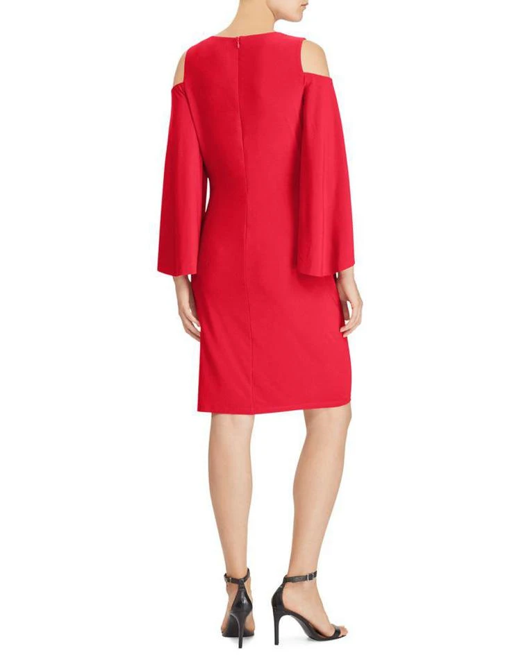 商品Ralph Lauren|Cold-Shoulder Petal-Sleeve Sheath Dress,价格¥688,第3张图片详细描述