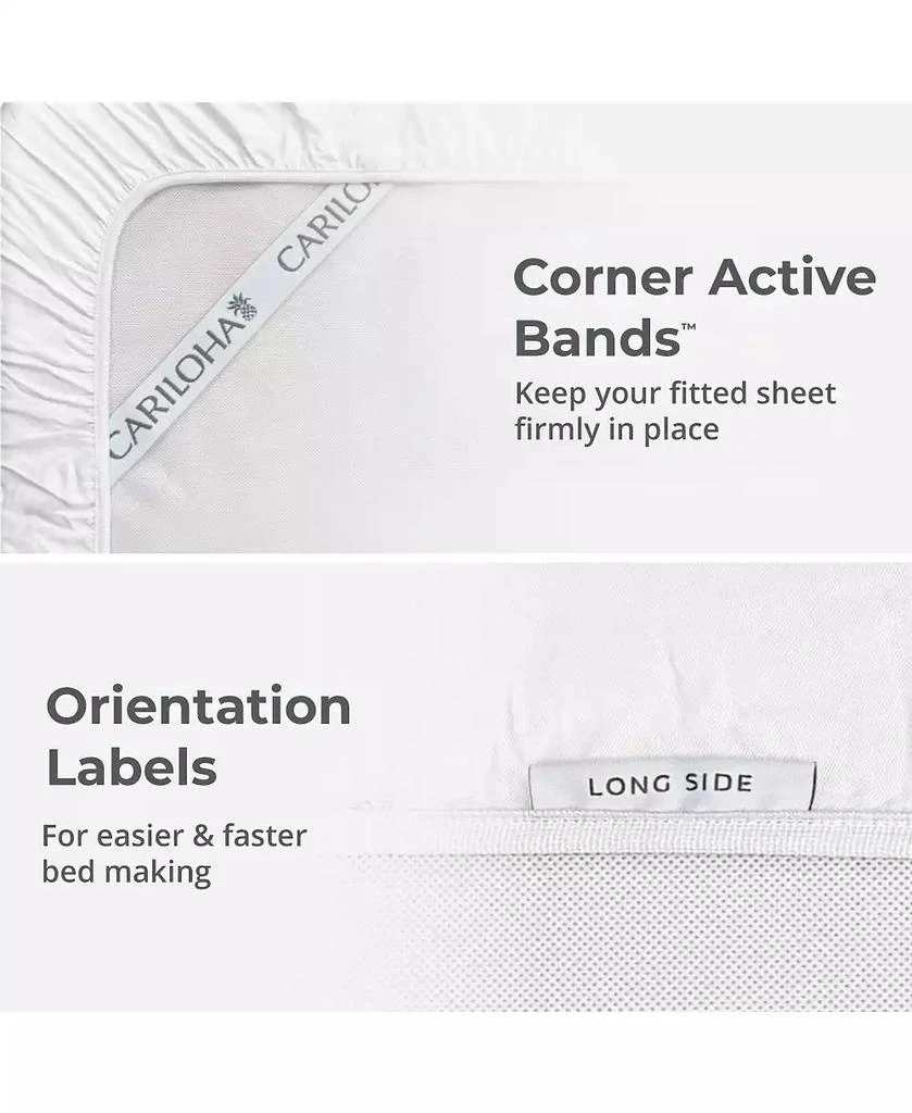 商品Cariloha|Classic 4-Piece Twill Sheet Set | White | King | Viscose Material |Extra soft, Cooling for Hot Sleepers, Corner Bands,价格¥1843,第3张图片详细描述