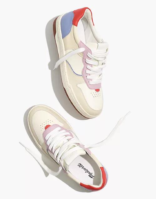 Court Sneakers in Colorblock Leather and Nubuck商品第1张图片规格展示
