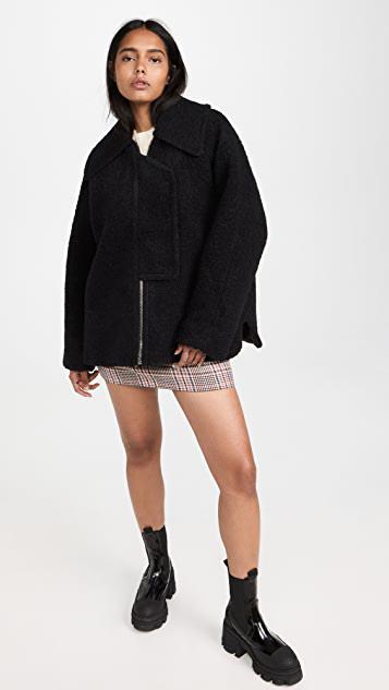 商品Ganni|珠地布羊毛夹克,价格¥3639,第6张图片详细描述