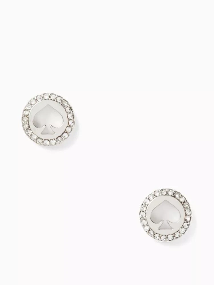商品Kate Spade|Spot The Spade Pave Halo Spade Studs,价格¥204,第4张图片详细描述