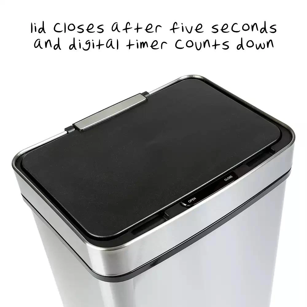 50L Stainless Steel Trash Can with Motion Sensor and Soft Close 商品