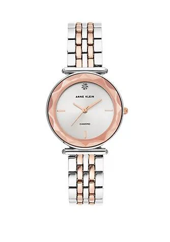 商品Anne Klein|Klein 2 Tone Crystal Cut Bracelet Watch,价格¥638,第1张图片