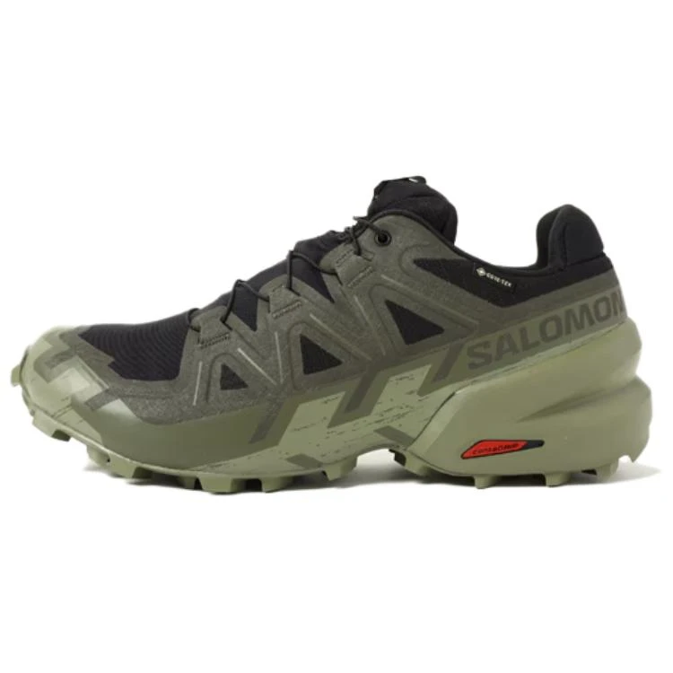 商品[国内直发] Salomon|萨洛蒙 Speedcross 6 GORE-TEX 舒适防水透气 低帮 越野跑步鞋 男款 墨绿色,价格¥1317,第1张图片